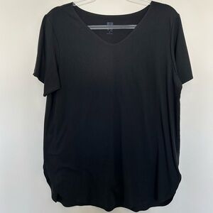 Uniqlo Airism Black Short Sleeve Top Size Medium